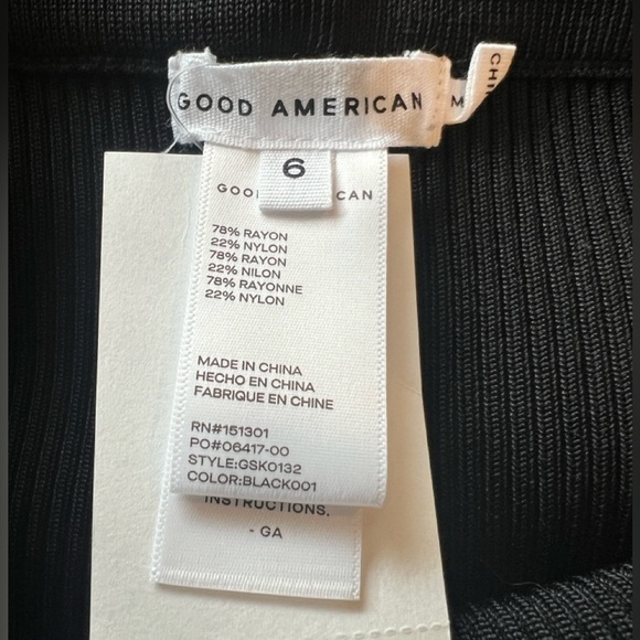 NWT Good American size 6 oversized black pants - Picture 2 of 7